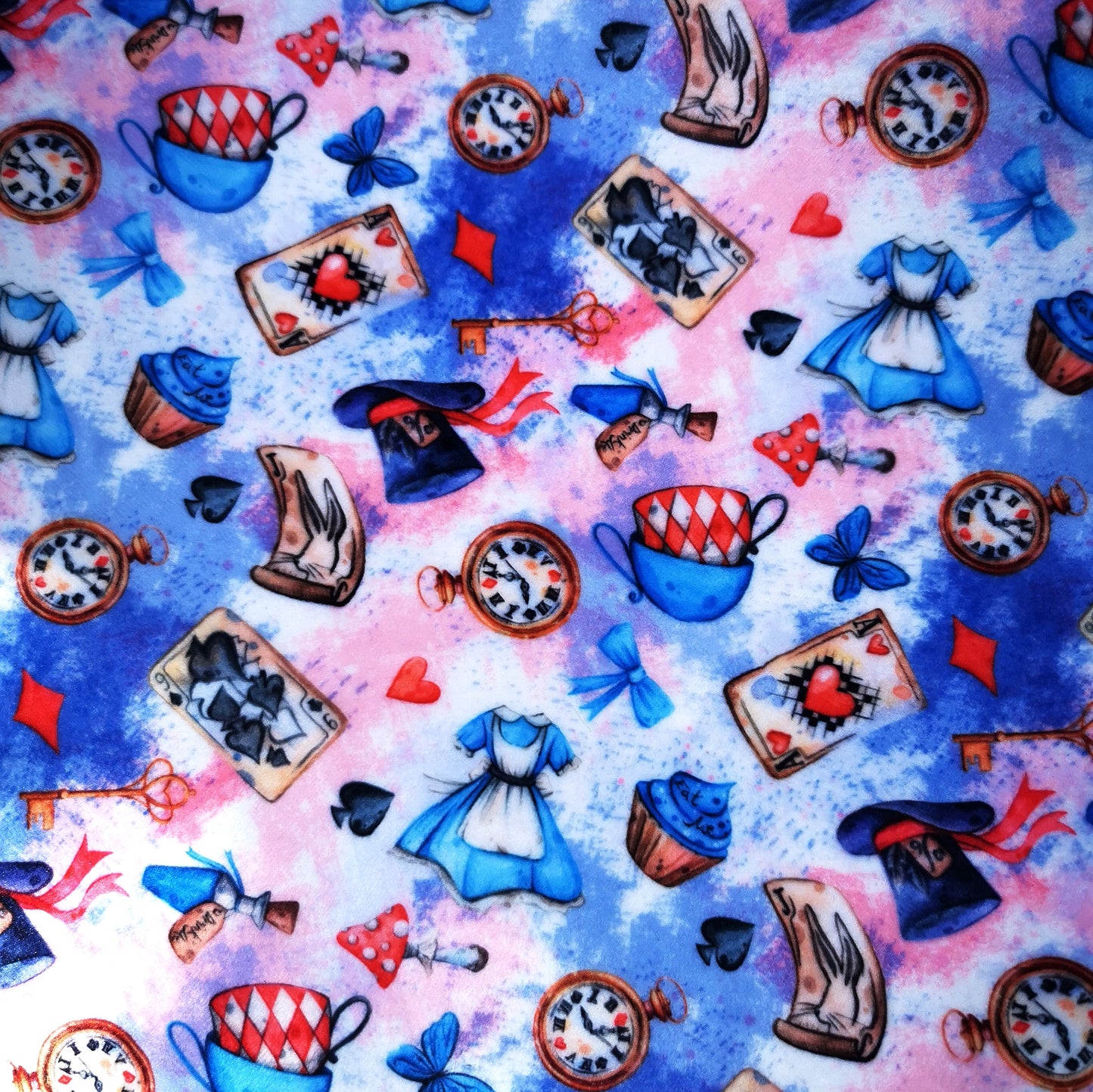 Alice in Wonderland (velvet £16pm, cotton £14, cotton lycra £18