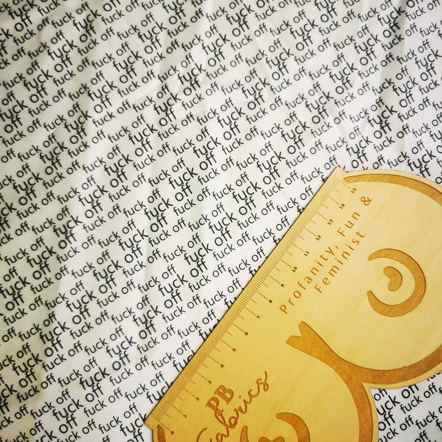 Fuck Off Cotton Lycra, cotton poplin and bullet (£18/15PM)