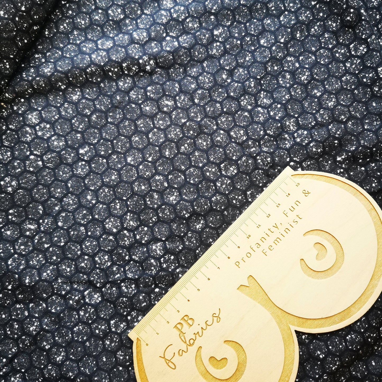 Glitter Effect Honeycomb Bee Cotton Lycra (£18PM)