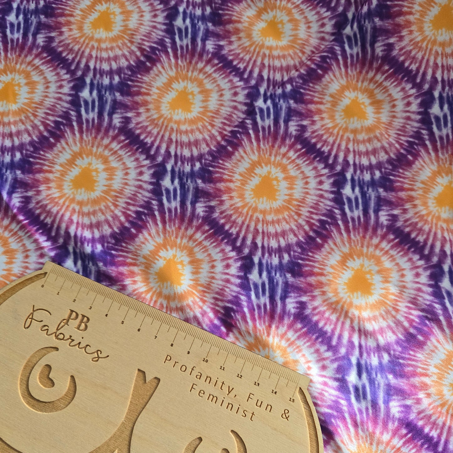 Purple Tie Dye Satin (£14pm)