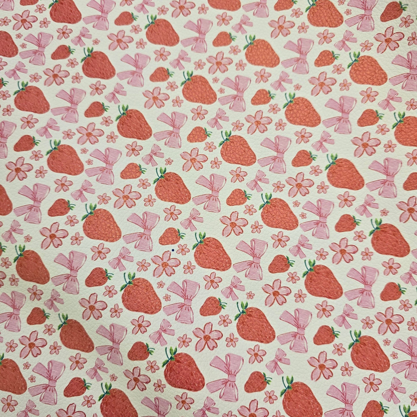 1/2m leatherette Strawberry Bows