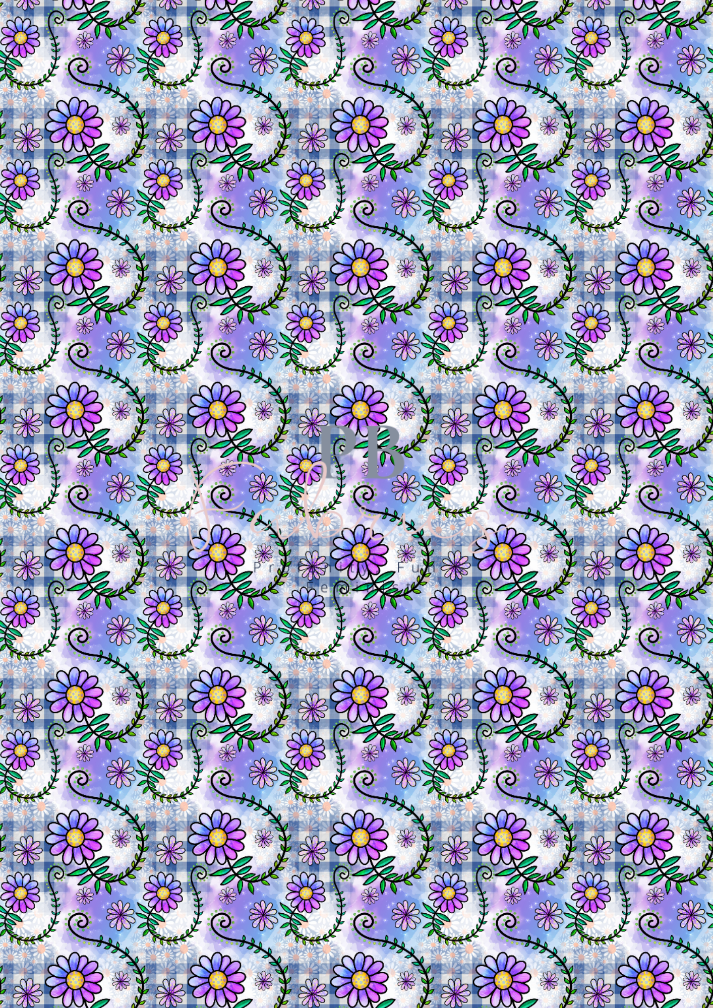 Bow Canvas - Indigo Daisy