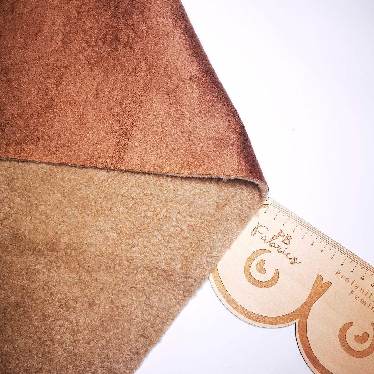 Double Sided Teddy and Faux Suede - Dark Beige