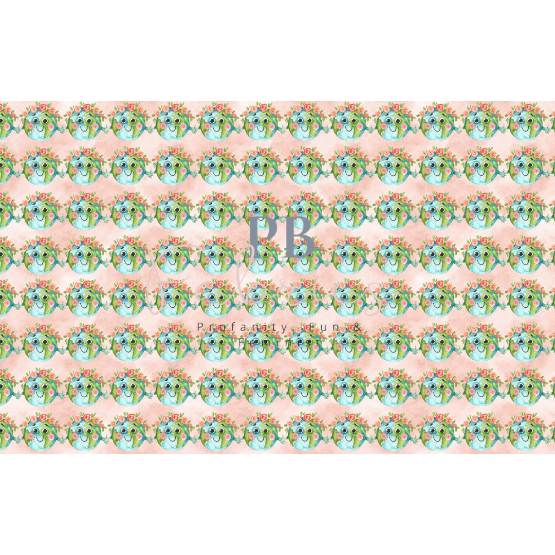 Luxury Glitter Backed Canvas - Earth Day