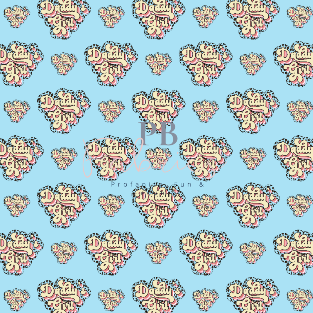 Daddys Girl Canvas Bow Making Fabric