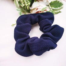 Load image into Gallery viewer, Navy Bullet Fabric Scrunchie
