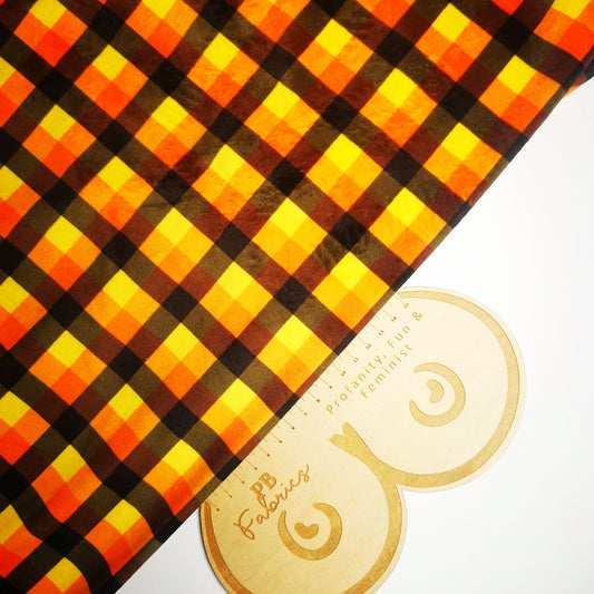 Mustard Buffalo Plaid Velvet ( £16PM)