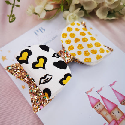 Golden Hearts Bow