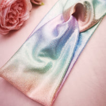Load image into Gallery viewer, Pastel rainbow shimmer Headwrap
