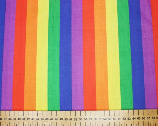 Rainbow Stripe Polycotton (£3.60 PM)