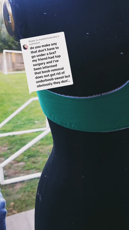 Braless underbust sweat catcher