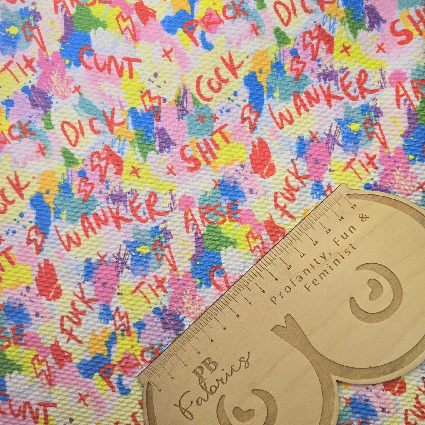 Abstract Swears Bullet Fabric (£15PM)