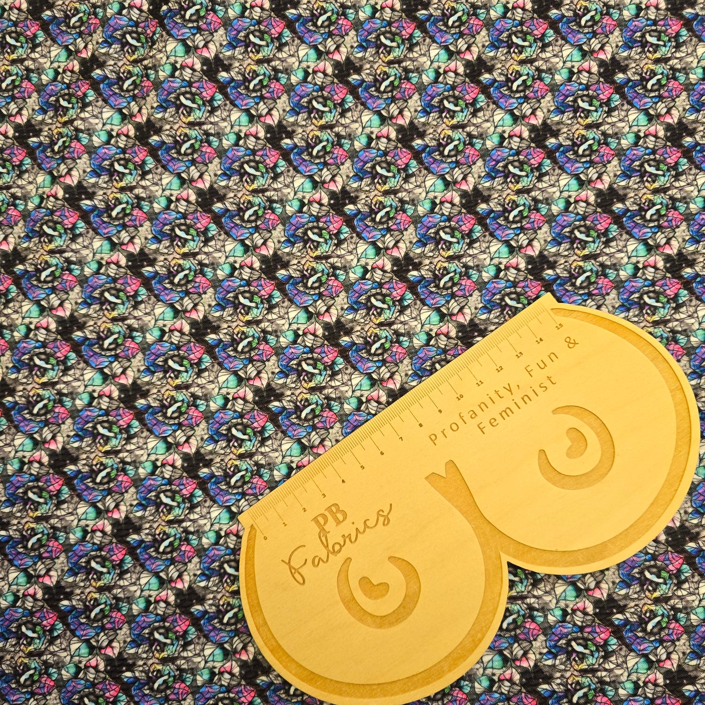 Stain Glass Roses Bullet Fabric (£15PM)