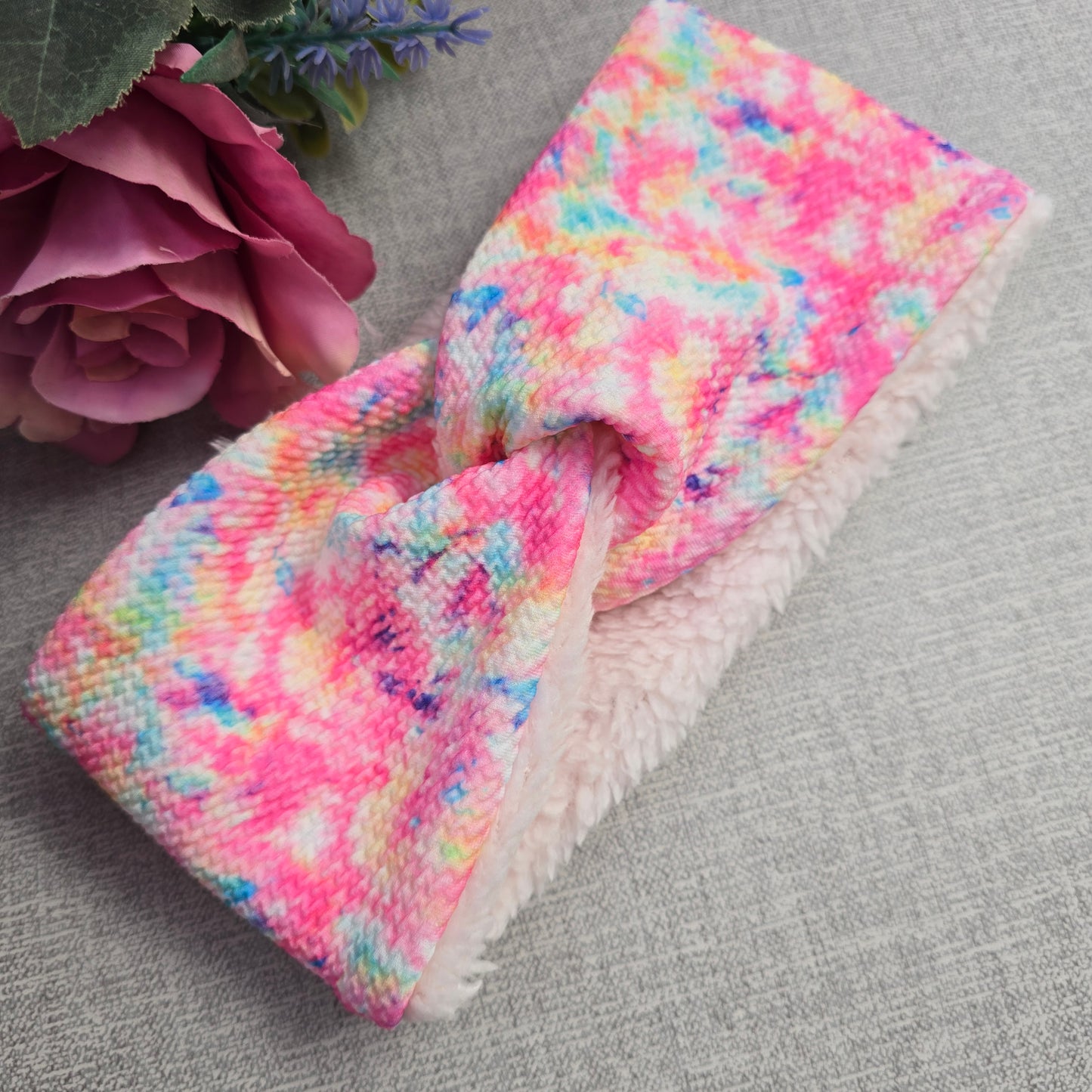 2-6 years old Pink Twist Headwarmer