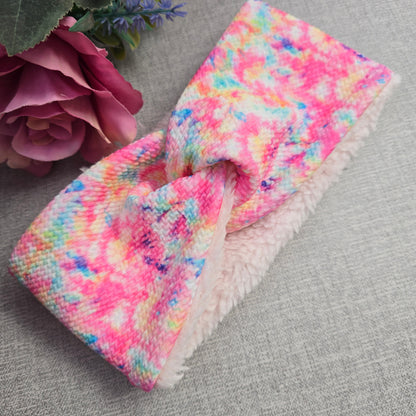 2-6 years old Pink Twist Headwarmer