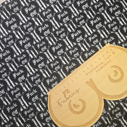 Fuck Off Heart Bullet Fabric (£15PM)