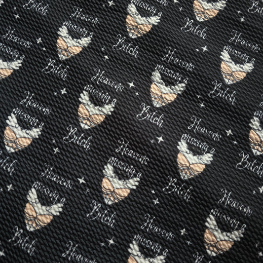 Heavens Missing a Bitch Bullet Fabric (£15PM)