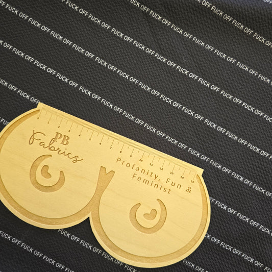 Fuck Off Pinstripe Bullet Fabric (£15PM)