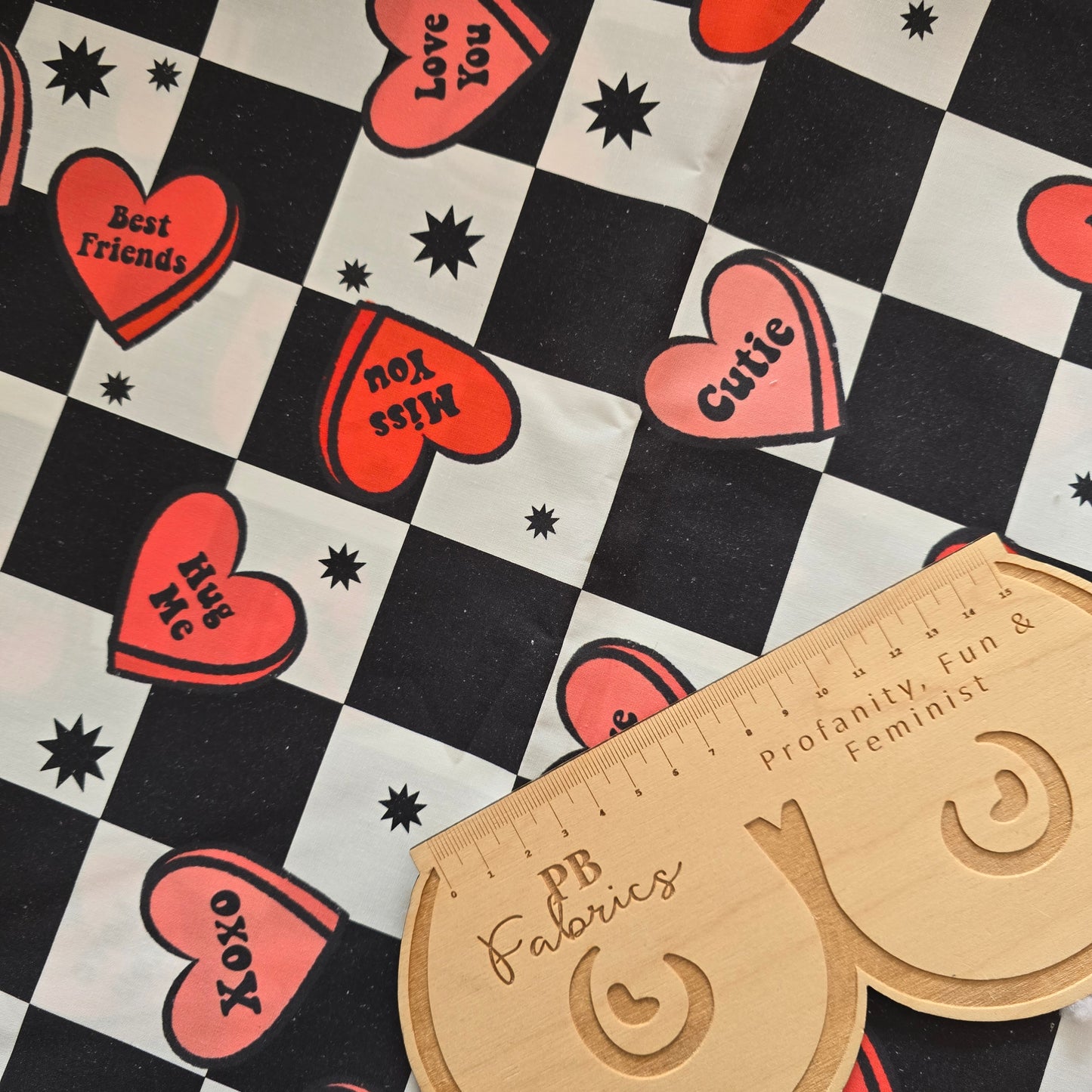 Checkerboard Heart Cotton (£14pm)