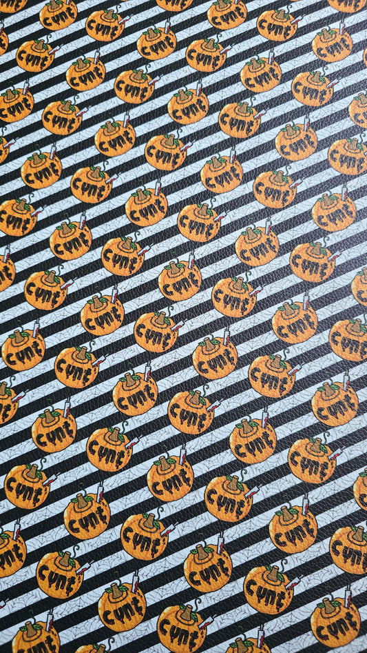 1/2m leatherette Pumpkin Cunt