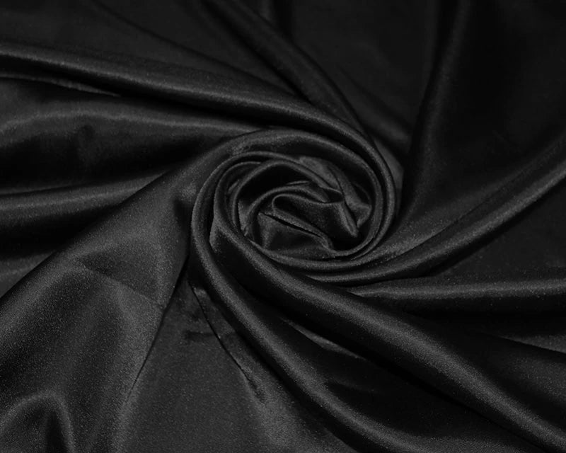 Plain Black Satin