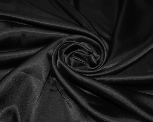 Plain Black Satin