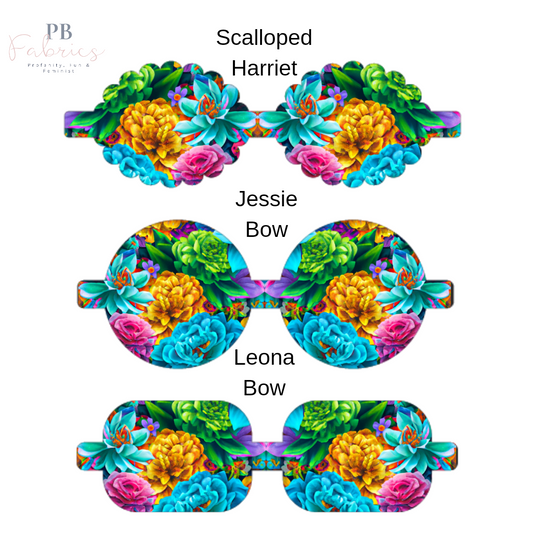 Vibrant Floral Bow Loop - choice of style