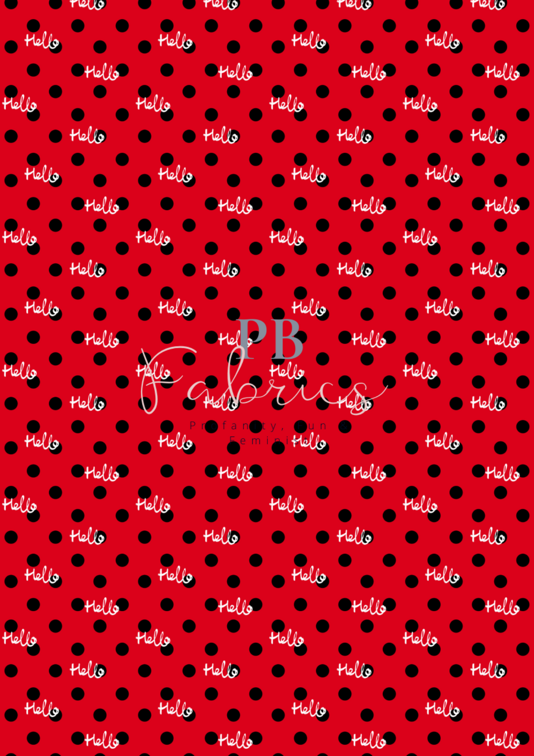 Bow Canvas - Red Dotty Hello