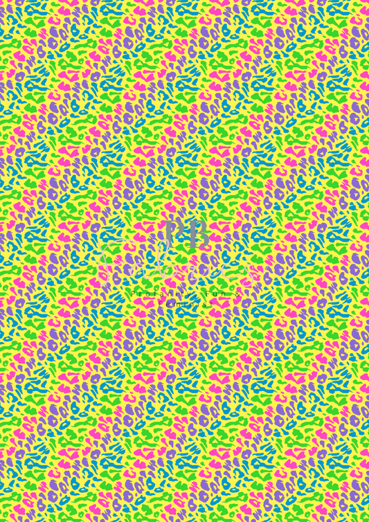 Neon leopard Stripe Canvas