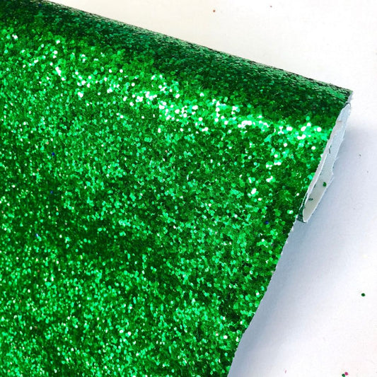 Emerald Green Glitter Fabric