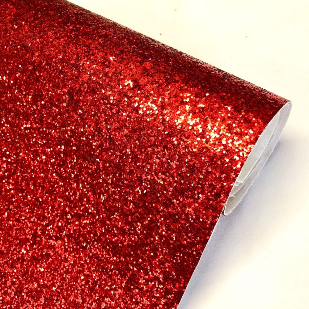 Red Glitter Fabric