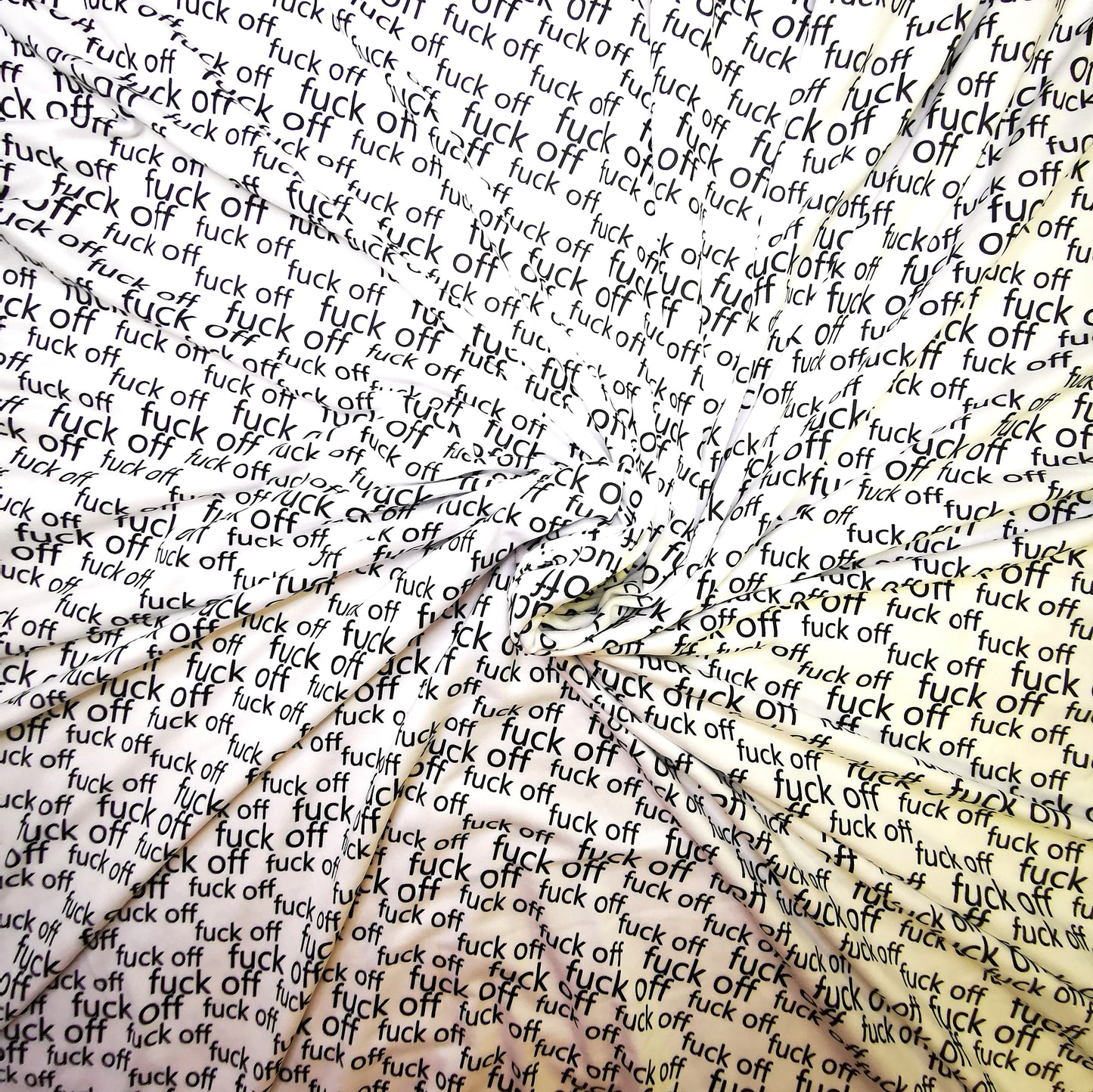 Fuck Off Cotton Lycra, cotton poplin and bullet (£18/15PM)