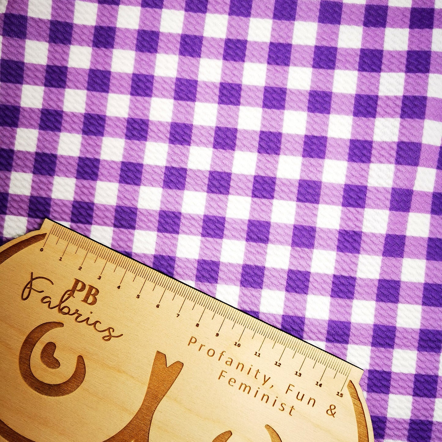Purple Gingham Bullet Fabric