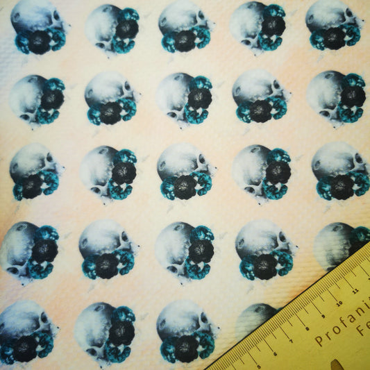 Peach Floral Skulls Bullet (£15PM)