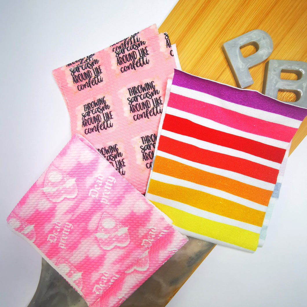 Sassy Pink Scrunchie Strips