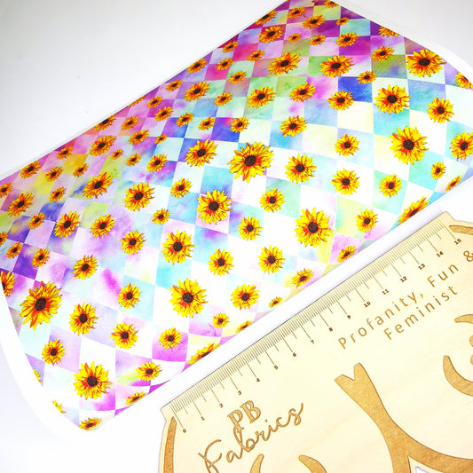 Harlequin Sunflowers Canvas Bow Making Fabric