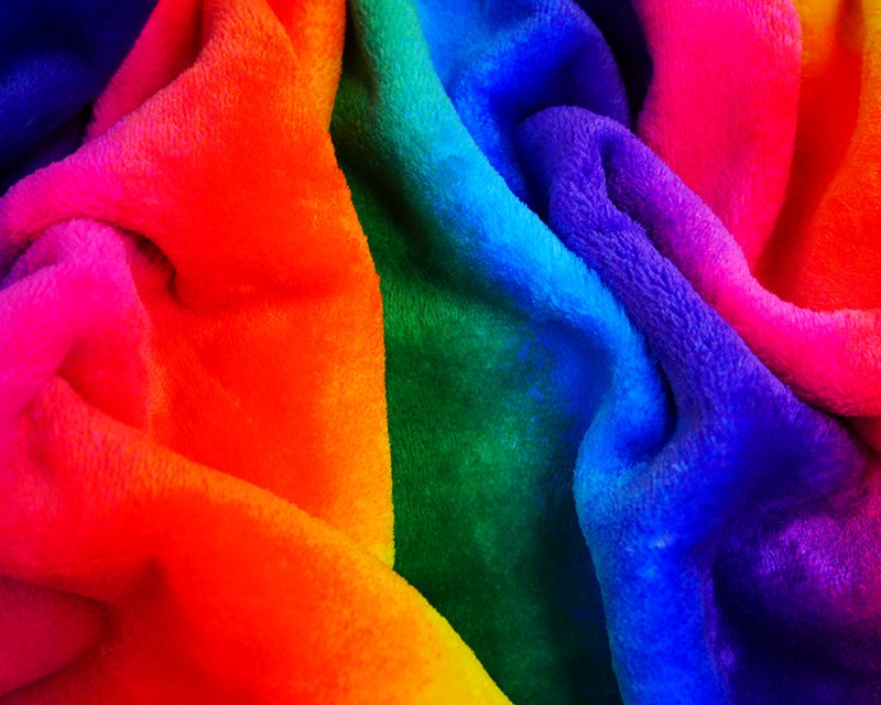Rainbow Cuddle Fleece (£10 PM)