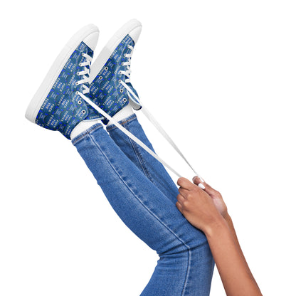 Fuck the Tories Women’s high top Trainers (US sizes use size guide)